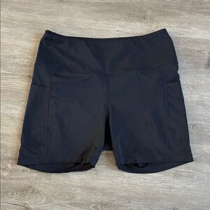 Women's Athletic Black Biker Shorts